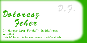 doloresz feher business card